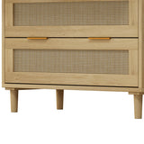 3 Drawers Rattan Storage Cabinet Rattan Drawer
