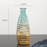 Embossed glass transparent vase tabletop decoration