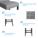 TOPMAX 5-Piece Counter Height Dining Set, Wood TableChairs Stools W Footrest