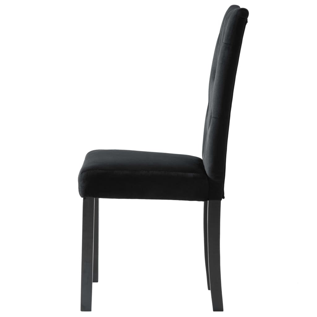 Dining Chairs 2 pcs Black Velvet