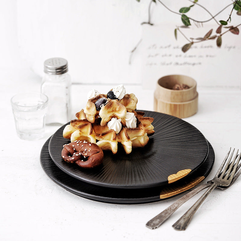 Wujin Moyu Creative Tableware Set Creative Personality Bowls & Plates Dinner Plates Household Plates Ceramic Shallow Plates Flat Plates