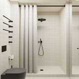 Magnetic Suction Non-Perforated Waterproof Bathroom Curtain