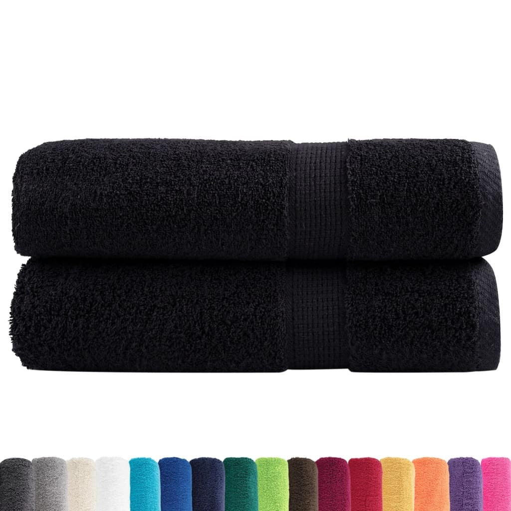 Premium Towels SOLUND 2 pcs. Black 50x100 cm 600 g/m²