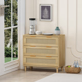3 Drawers Rattan Storage Cabinet Rattan Drawer
