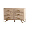 6 Drawers Dresser, Modern Dressers & Chests Of Drawers, TV Stand,Light Wood Dresser For Bedroom,Living Room,Hallway