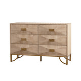 6 Drawers Dresser, Modern Dressers & Chests Of Drawers, TV Stand,Light Wood Dresser For Bedroom,Living Room,Hallway