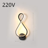 Led Wall Lamp Nordic Minimalist Bedroom Bedside Lamp