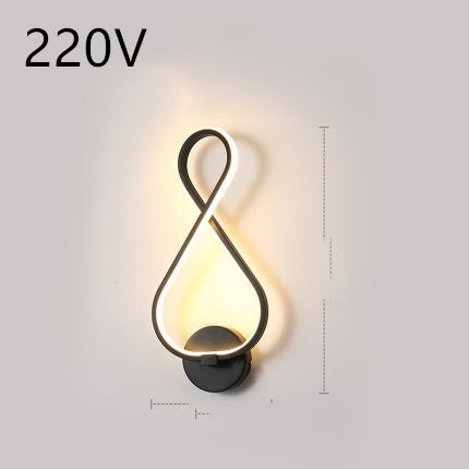 Led Wall Lamp Nordic Minimalist Bedroom Bedside Lamp