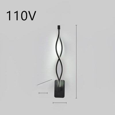 Led Wall Lamp Nordic Minimalist Bedroom Bedside Lamp