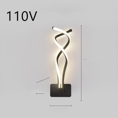 Led Wall Lamp Nordic Minimalist Bedroom Bedside Lamp
