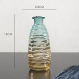 Embossed glass transparent vase tabletop decoration
