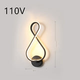 Led Wall Lamp Nordic Minimalist Bedroom Bedside Lamp