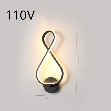 Led Wall Lamp Nordic Minimalist Bedroom Bedside Lamp