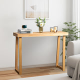 Wooden Trapezoidal Leg Tabletop With Edge Pine Entrance Table