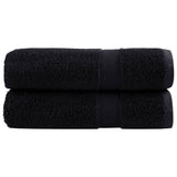 Premium Towels SOLUND 2 pcs. Black 50x100 cm 600 g/m²