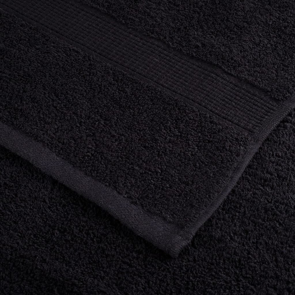 Premium Towels SOLUND 2 pcs. Black 50x100 cm 600 g/m²