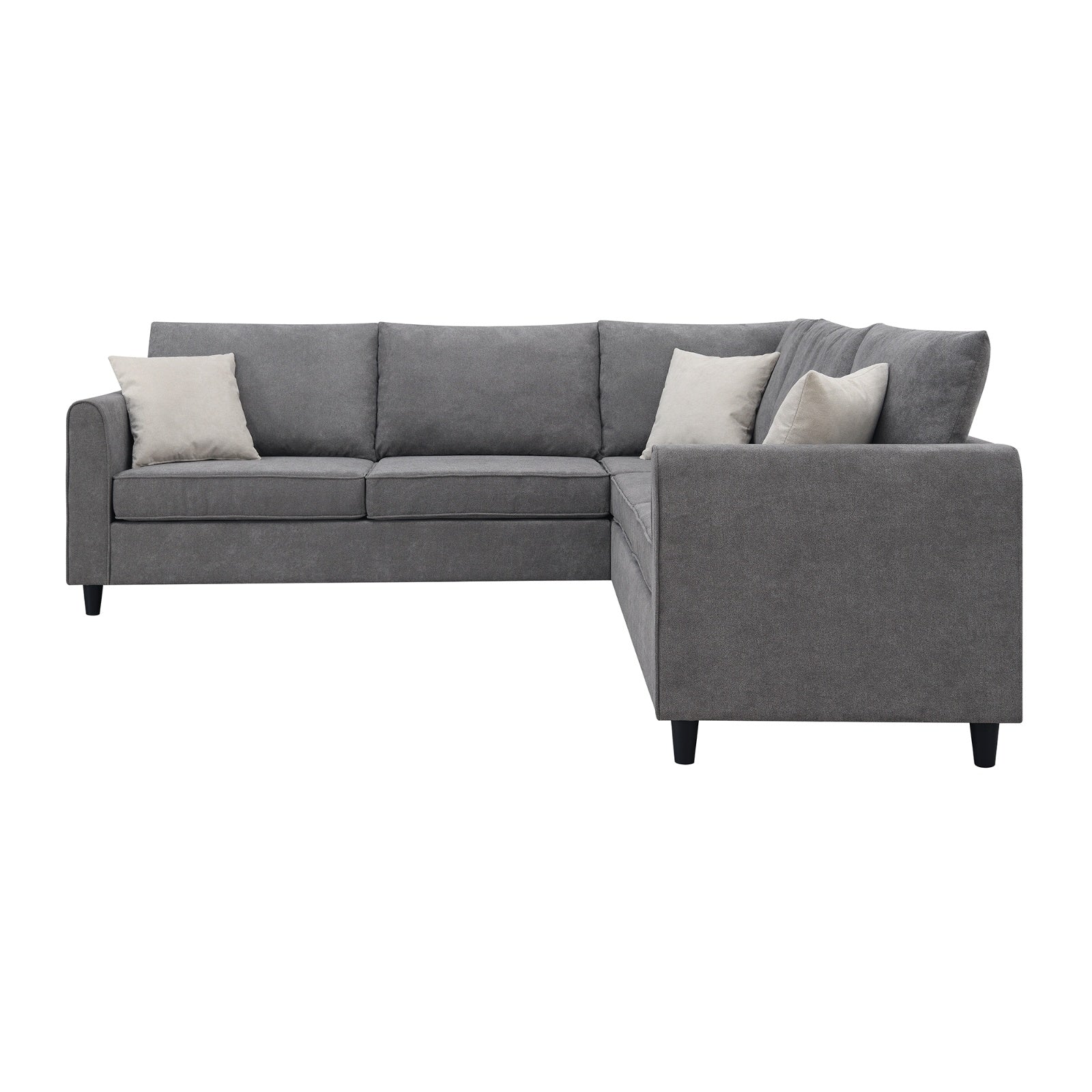 New 91 91Modern L-Shape Sectional SofaUpholstered Living Room Couch