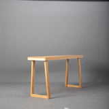 Wooden Trapezoidal Leg Tabletop With Edge Pine Entrance Table