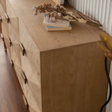 9 Drawers Dresser, Modern Dressers & Chests Of Drawers, TV Stand,Light Wood Dresser For Bedroom,Living Room,Hallway
