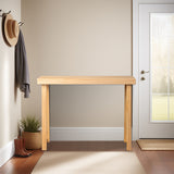Wooden Trapezoidal Leg Tabletop With Edge Pine Entrance Table