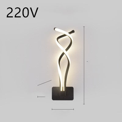 Led Wall Lamp Nordic Minimalist Bedroom Bedside Lamp