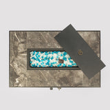 Outdoor Fire Table Propane Pit Rattan With Tile Tabletop