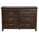 Brown MDF Veneer 120x40x80 Double-row Six-drawer Chest Of Drawers