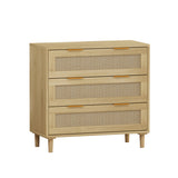 3 Drawers Rattan Storage Cabinet Rattan Drawer