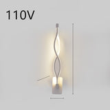 Led Wall Lamp Nordic Minimalist Bedroom Bedside Lamp