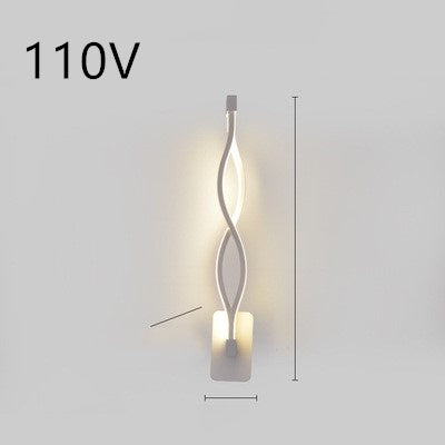 Led Wall Lamp Nordic Minimalist Bedroom Bedside Lamp