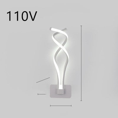 Led Wall Lamp Nordic Minimalist Bedroom Bedside Lamp