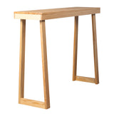 Wooden Trapezoidal Leg Tabletop With Edge Pine Entrance Table