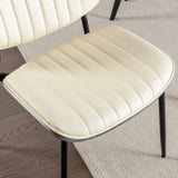 Dining Chairs Set Of 2 Mid Century Modern Retro Faux Leather Chair With Walnut Bentwood Back Upholstered Seat Metal Legs Adjustable Foot For Kitchen Dining Room Chairs