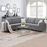 New 91 91Modern L-Shape Sectional SofaUpholstered Living Room Couch