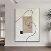 Pure Hand Drawing Minimalist Black And White Living Room Decorative Painting