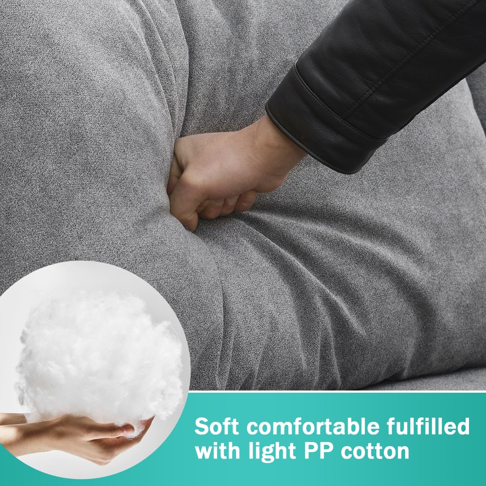 New 91 91Modern L-Shape Sectional SofaUpholstered Living Room Couch