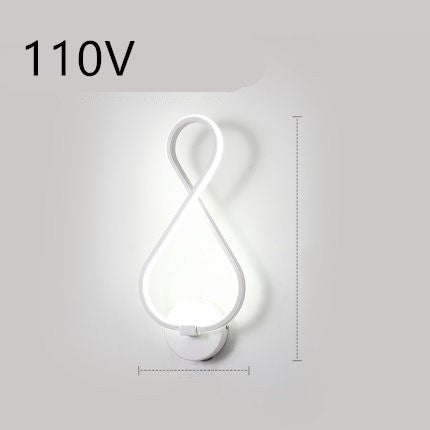 Led Wall Lamp Nordic Minimalist Bedroom Bedside Lamp
