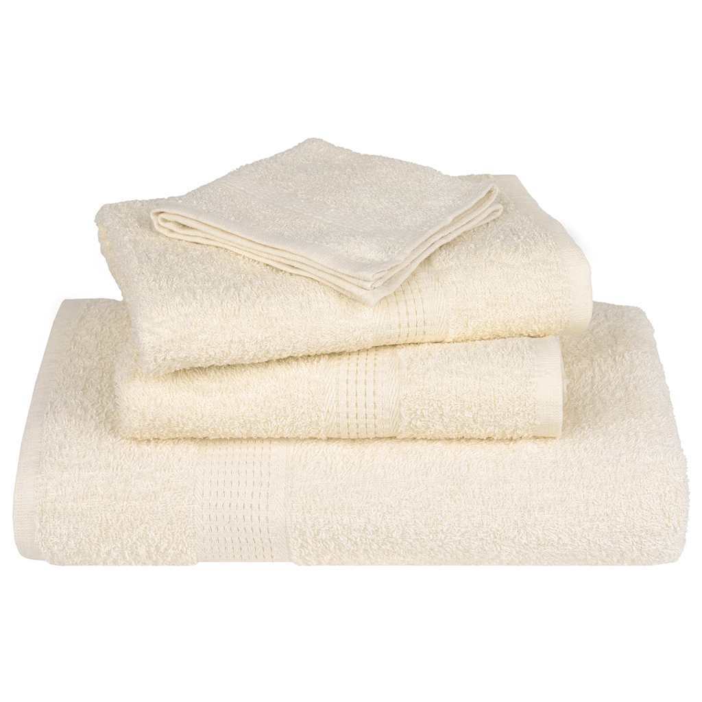 Towels 2 pcs Cream 100x200 cm 360 g/m² 100% Cotton