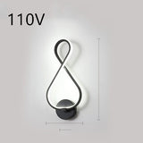 Led Wall Lamp Nordic Minimalist Bedroom Bedside Lamp