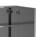 Kleankin Bathroom Medicine Cabinet With Mirror 3-Tier Stainless Steel Storage Silver