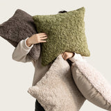 Living Room Rabbit Fur Sofa Pillowcase