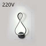 Led Wall Lamp Nordic Minimalist Bedroom Bedside Lamp