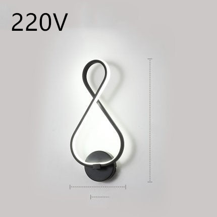 Led Wall Lamp Nordic Minimalist Bedroom Bedside Lamp