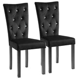Dining Chairs 2 pcs Black Velvet
