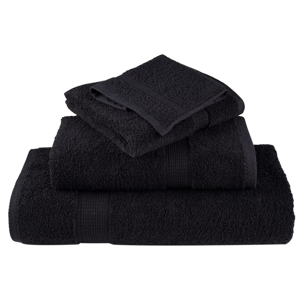 Premium Towels SOLUND 2 pcs. Black 50x100 cm 600 g/m²