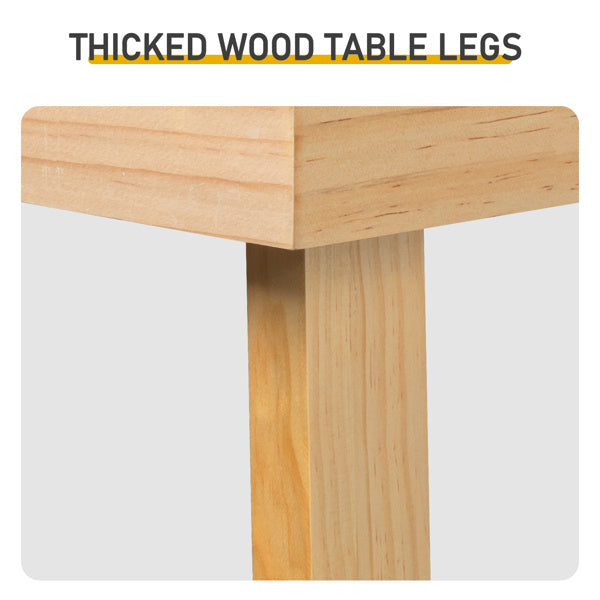 Wooden Trapezoidal Leg Tabletop With Edge Pine Entrance Table