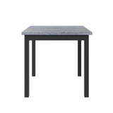 TOPMAX 5-Piece Counter Height Dining Set, Wood TableChairs Stools W Footrest