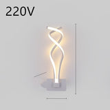 Led Wall Lamp Nordic Minimalist Bedroom Bedside Lamp