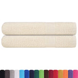 Towels 2 pcs Cream 100x200 cm 360 g/m² 100% Cotton